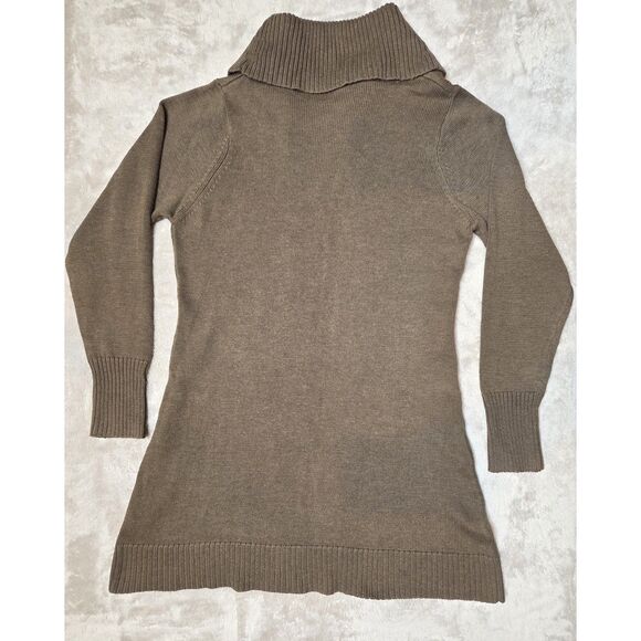 Shushu Antropologie Brown Cowl Neck Sweater Dress Size Large Tunic Shu Shu - Picture 2 of 7